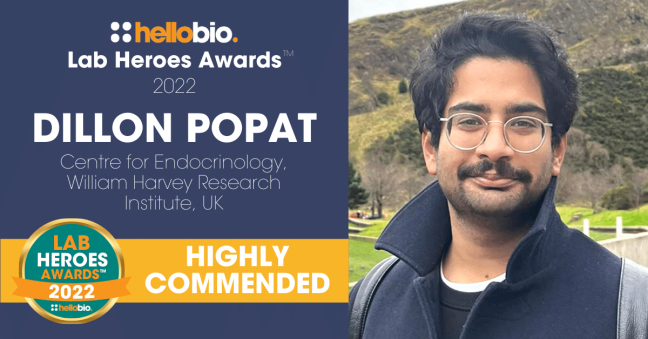 Meet Our Lab Heroes Awards™ 2022 Highly Commended Nominees: Dillon Popat