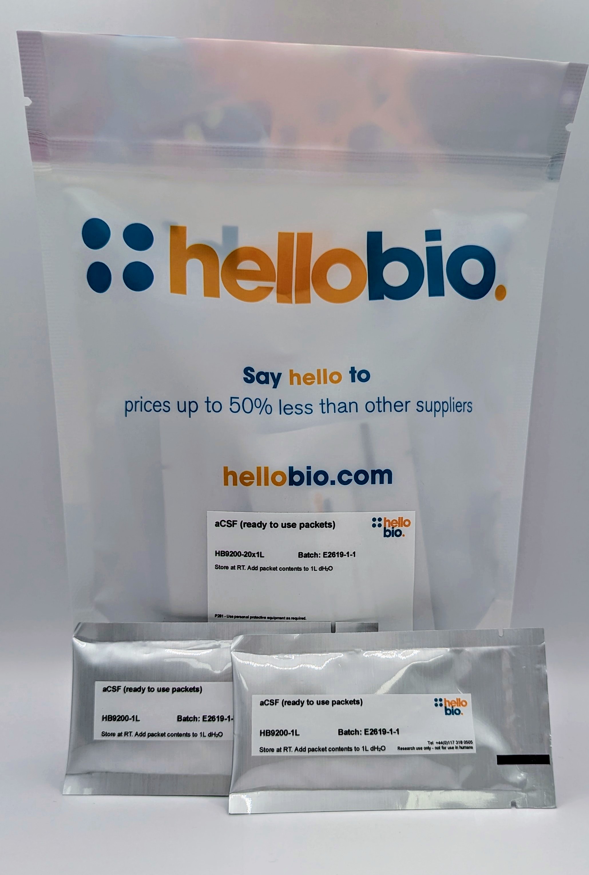 Figure 4. aCSF Instant Powder (packets) (HB9200) manufactured by Hello Bio