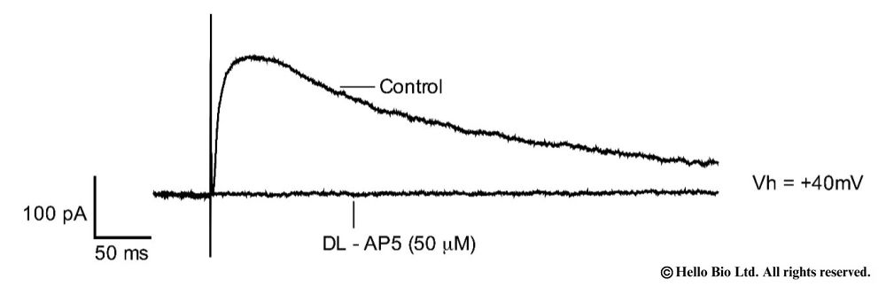 Figure 1. DL-AP5 inhibition of evoked NMDAR mediated EPSCs in mouse cortical neuron