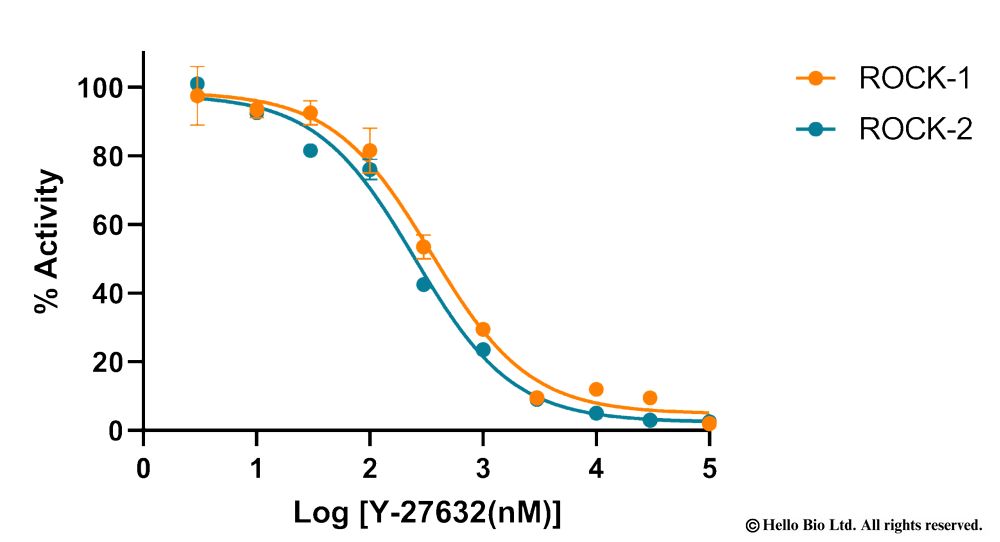 Fig1. ROCK inhibition assay using Y-27632